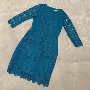ANTONIO MELANI Teal Lace Dress